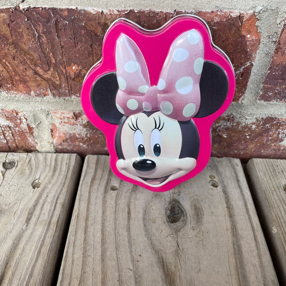 Disney Minnie Mouse Pink Tin Holder 5 Inches Long